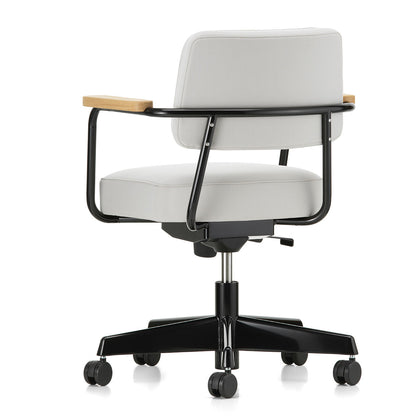 Fauteuil Direction Pivotant | Premium Leather Sand 71 with Deep Black Frame