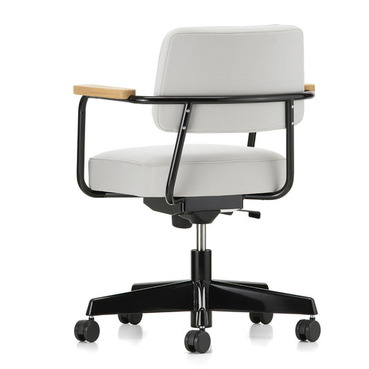 Fauteuil Direction Pivotant | Premium Leather Sand 71 with Deep Black Frame