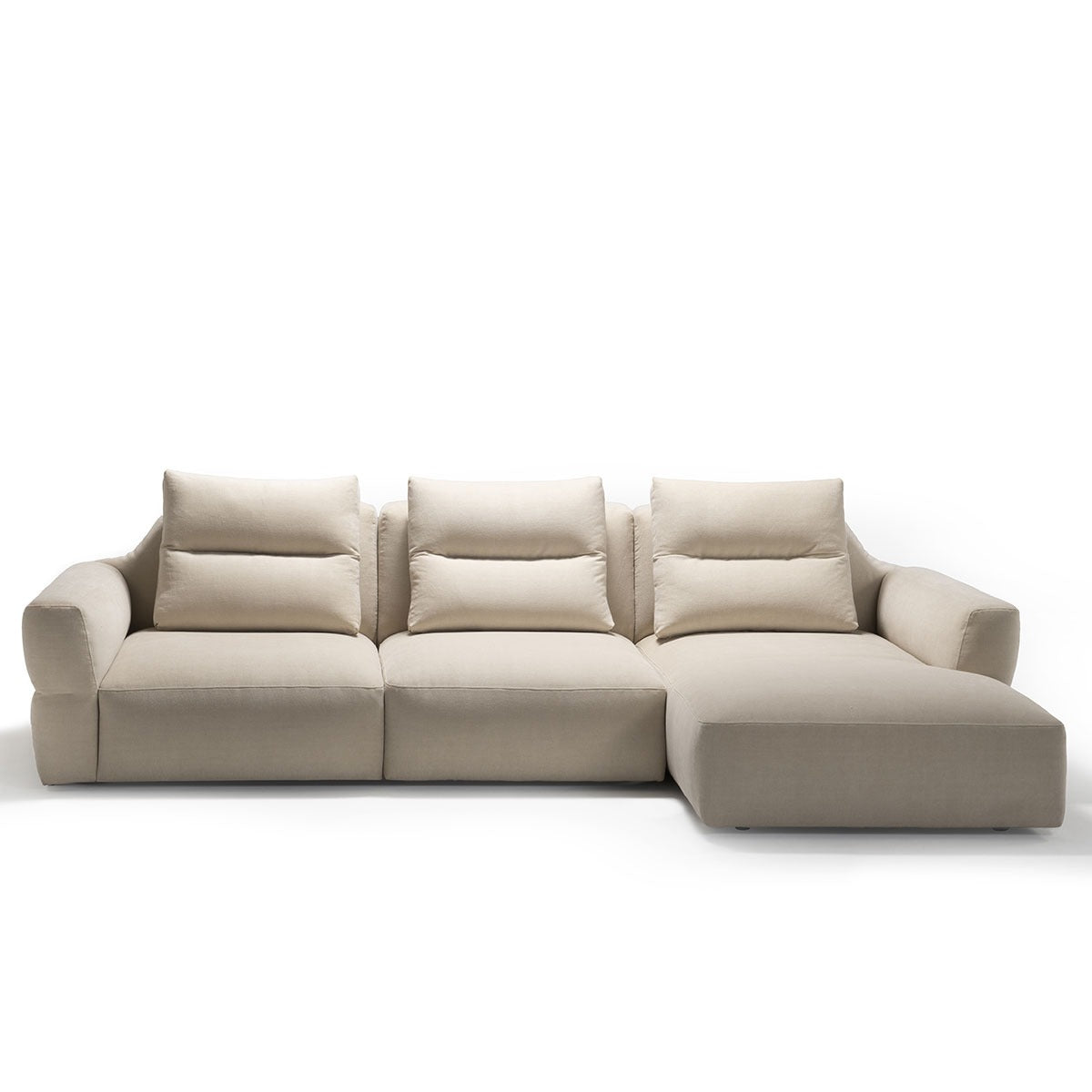 Fedrigo Sofa with Chaise | White 801 Tobia Upholstery