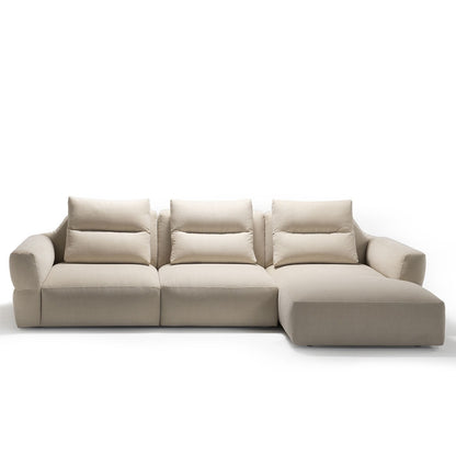 Fedrigo Sofa with Chaise | White 801 Tobia Upholstery
