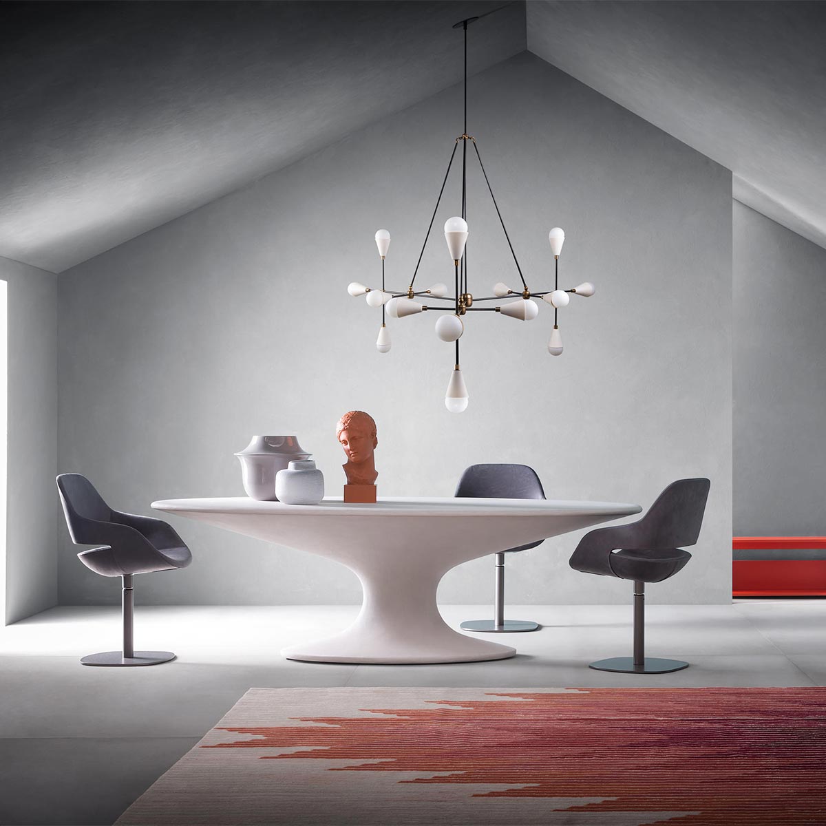 Fenice Dining Table | Grey Concrete