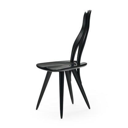 Fenis Dining Chair | Black Painted Maple Wood