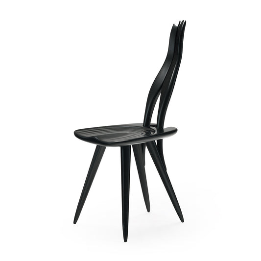 Fenis Dining Chair | Black Painted Maple Wood