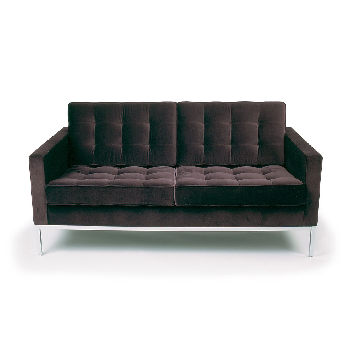 Florence Knoll Sofa 2 Seat Relax | Tufted Teal K78481 Velvet NO Buttons