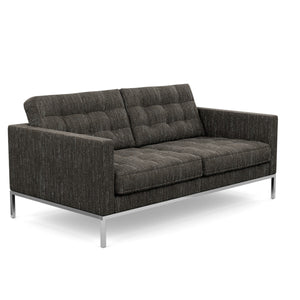 Florence Knoll Sofa 2 Seat Relax | Tufted Ash Grey K10809 Rivington Fabric NO Buttons
