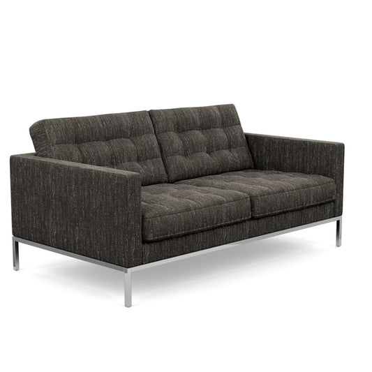 Florence Knoll Sofa 2 Seat Relax | Tufted Ash Grey K10809 Rivington Fabric NO Buttons