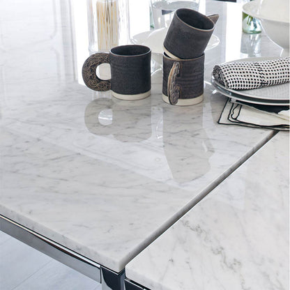 Florence Knoll Dining Table | Grey Statuarietto Marble Top
