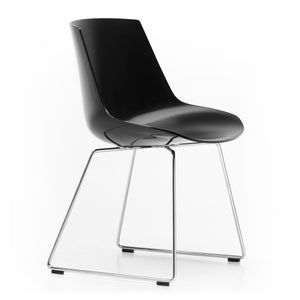 Flow Chair Sled Base | Black Polycarbonate Seat Shell