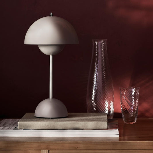 Flowerpot Portable Table Lamp | Grey Beige