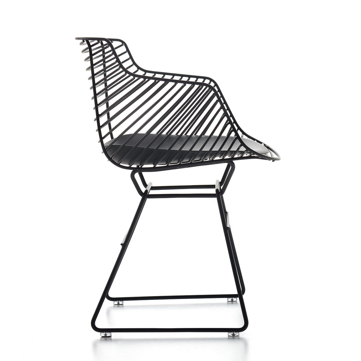 Flow Filo Slim Chair | Black Nickel Painted Frame