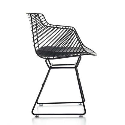 Flow Filo Slim Chair | Black Nickel Painted Frame