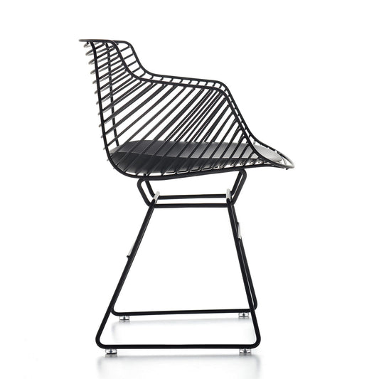 Flow Filo Slim Chair | Black Nickel Painted Frame