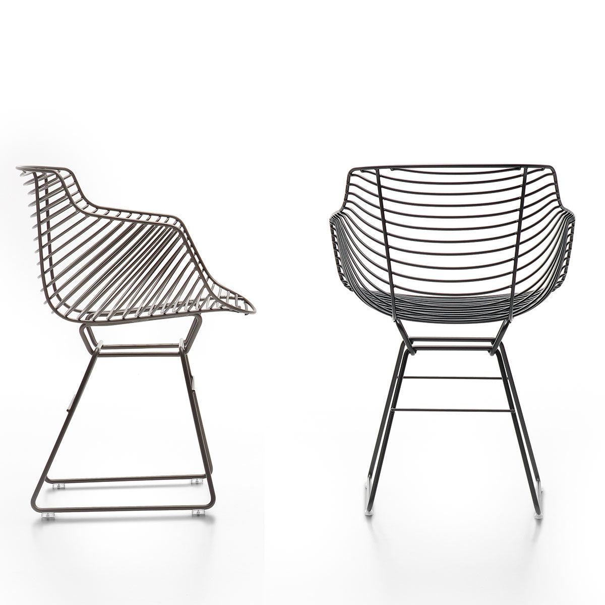 Flow Filo Slim Chair | Bronze Painted Frame