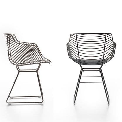 Flow Filo Slim Chair | Bronze Painted Frame