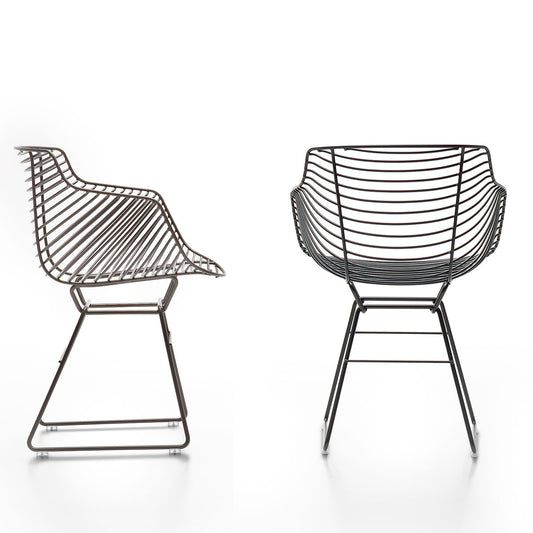 Flow Filo Slim Chair | Bronze Painted Frame