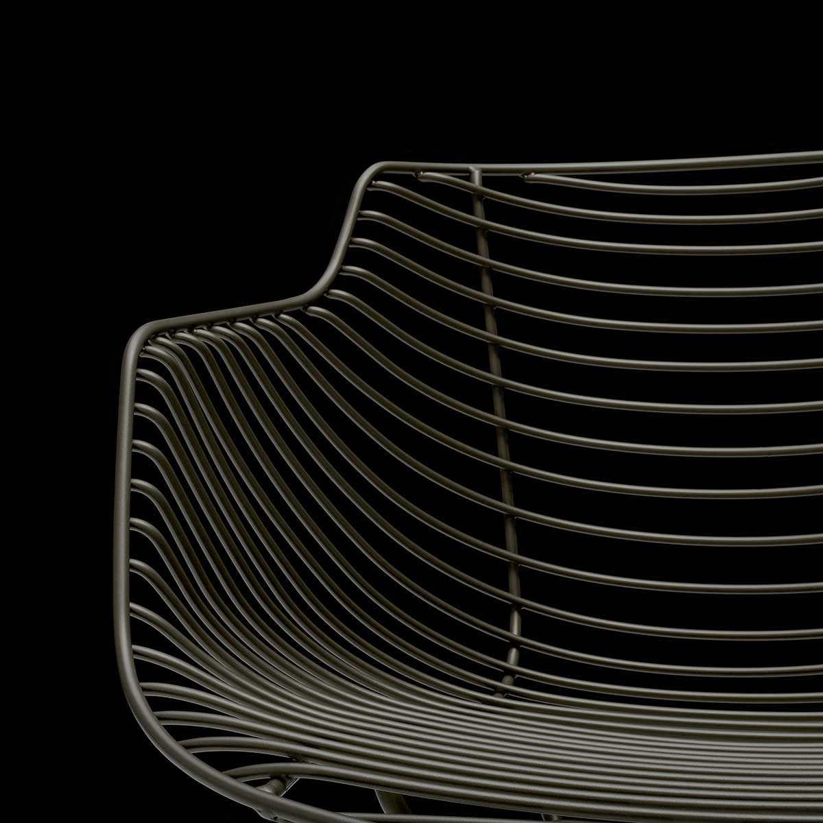 Flow Filo Slim Chair | Bronze Painted Frame