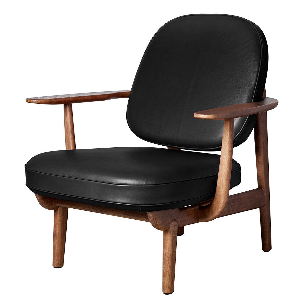 Fred Lounge Chair | Black Essential Leather Upholstery