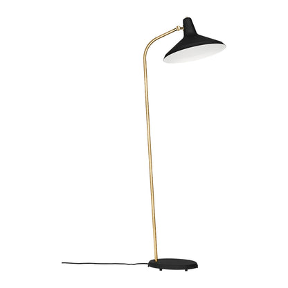 G10 Floor Lamp | Black Lacquer and Brushed Brass