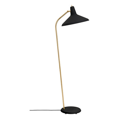 G10 Floor Lamp | Black Lacquer and Brushed Brass