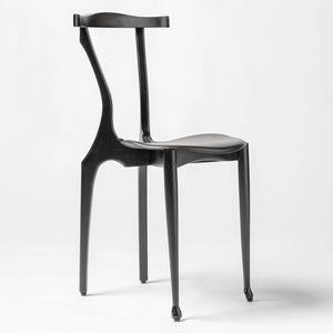 Gaulinetta Chair | Black Hide Seat