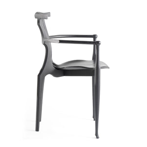 Gaulino Chair | Black Hide Seat