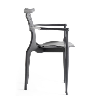 Gaulino Chair | Black Hide Seat