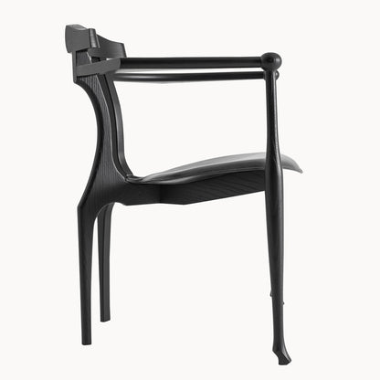 Gaulino Easy Chair | Black Hide Seat
