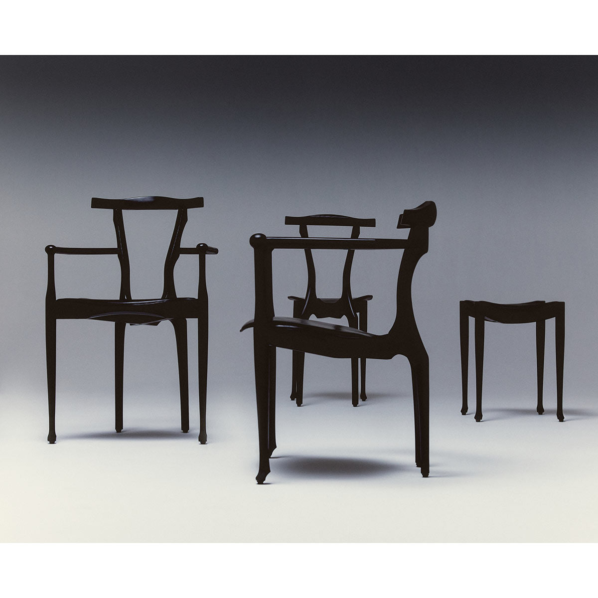 Gaulino Easy Chair | Black Hide Seat