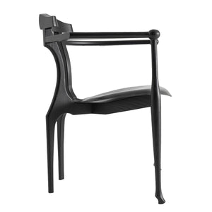 Gaulino Easy Chair | Black Hide Seat