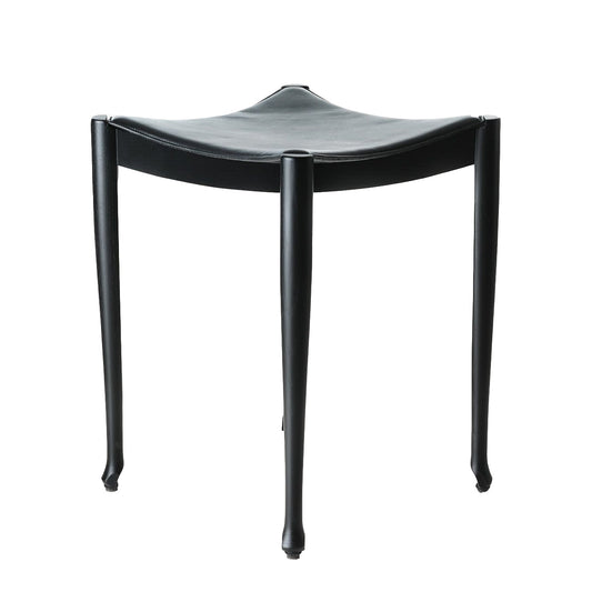 Gaulino Stool | Black Hide Seat