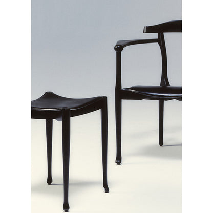 Gaulino Stool | Black Hide Seat