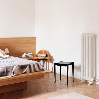 Gaulino Stool | Black Hide Seat
