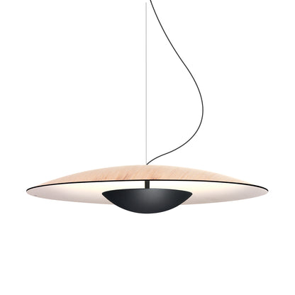 Ginger 60 Pendant Light LED | Oak and White Shade