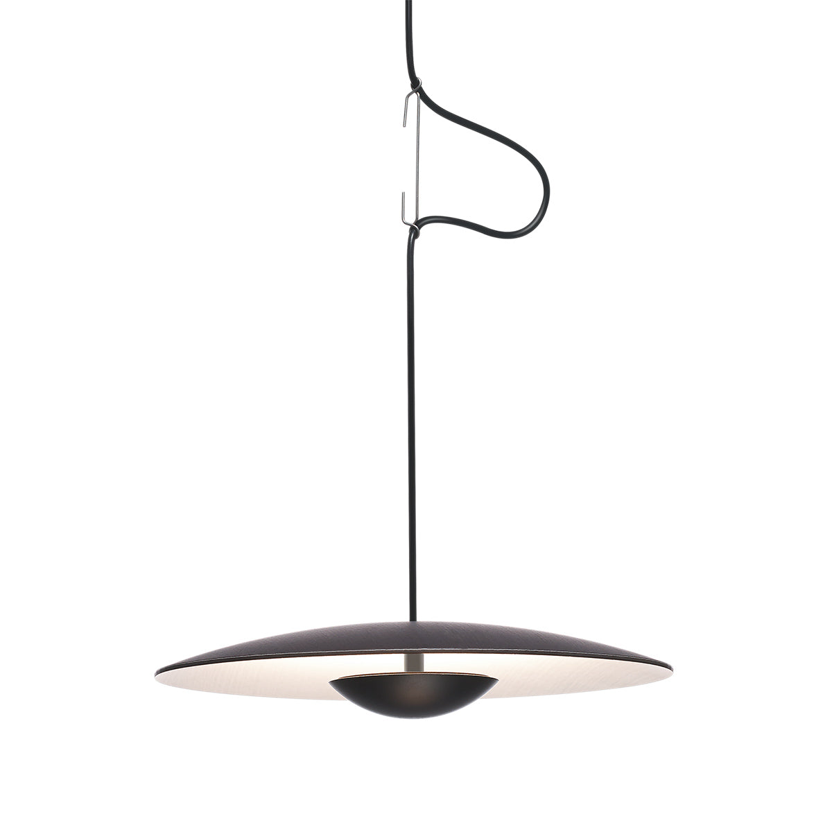 Ginger 60 Pendant Light LED | Oak and White Shade