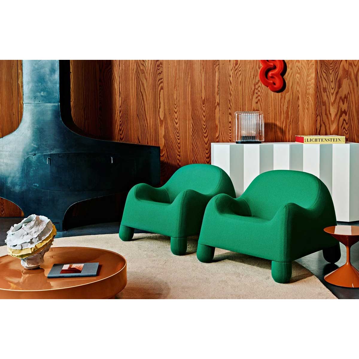 Gomma Armchair | Green Terso Fabric Upholstery