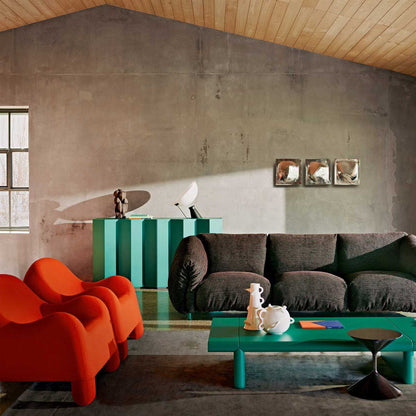 Gomma Armchair | Burnt Orange Terso Fabric Upholstery