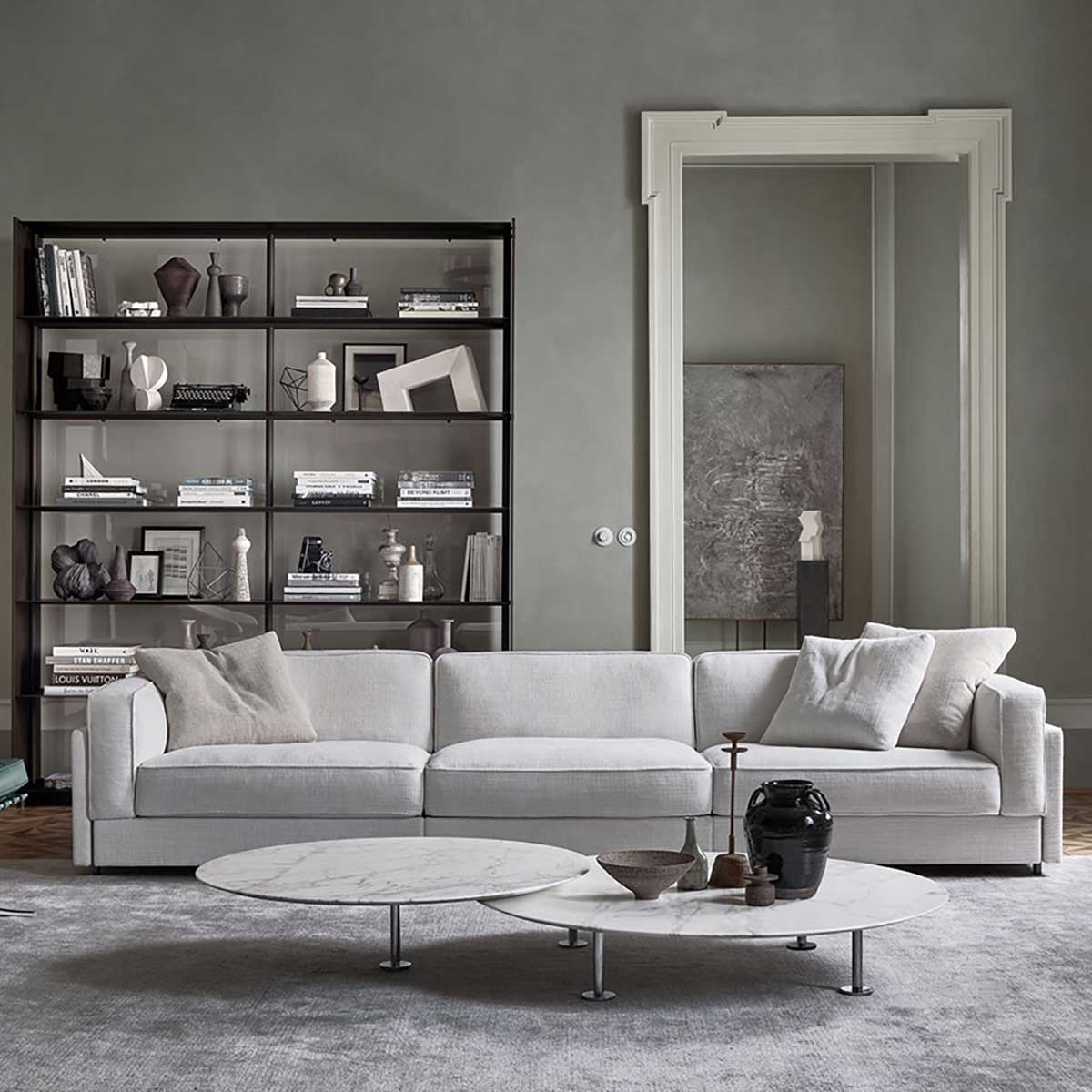 Gould Extra Large Sofa | Light Grey 03 West Fabric Upholstery