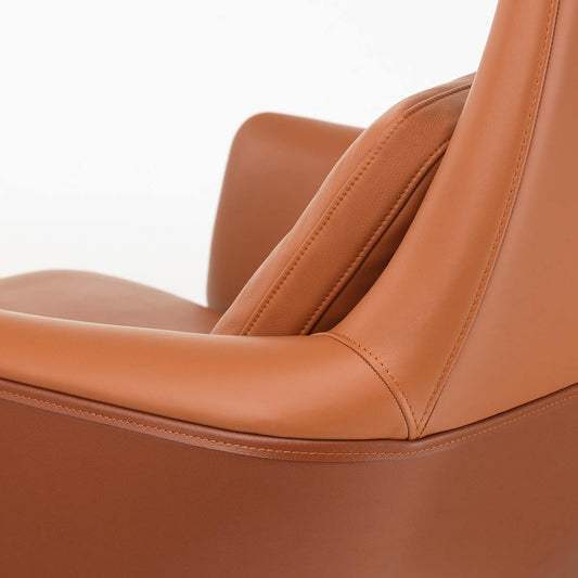 Grand Relax Lounge Chair & Ottoman | Dark Cognac Forte and Cognac Premium Leathers