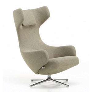 Grand Repos Lounge Chair & Panchina | Cosy 10 Classic Grey Wool Upholstery