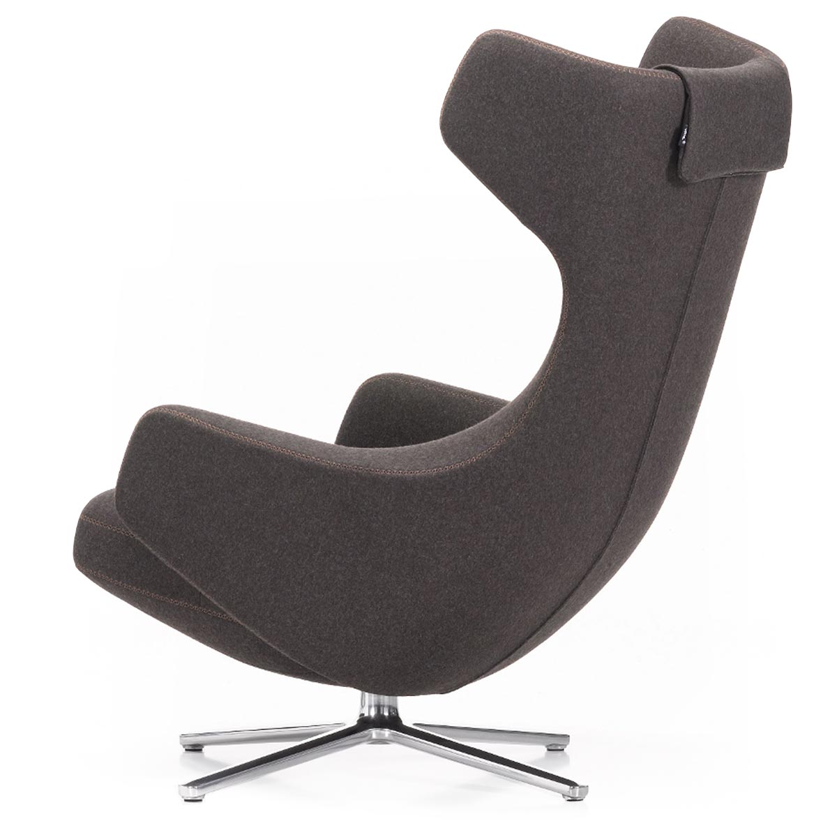 Grand Repos Lounge Chair | Cosy 03 Nutmeg Wool Upholstery