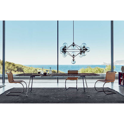 Grasshopper Dining Table | Rosso Rubino Marble Top