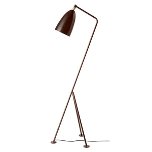 Grasshopper Floor Light | Walnut Brown Glossy Powdercoated Metal