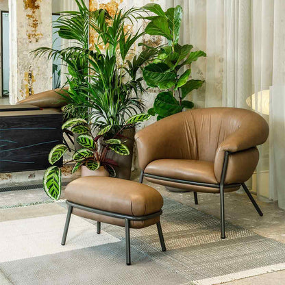 Grasso Armchair | Aged Camel V18 Vintage Leather