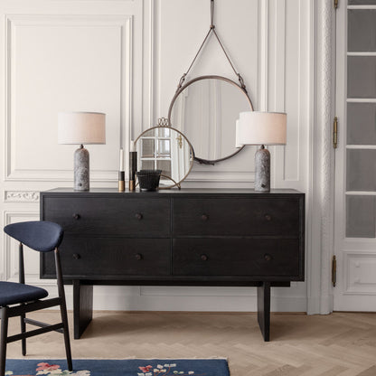 Gravity Table Lamp Large | Grey Emperador Marble