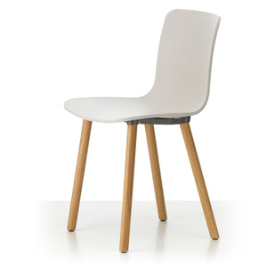 HAL RE Wood Chair | Cotton White RE Plastic Shell