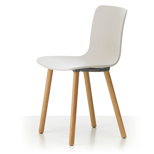 HAL RE Wood Chair | Cotton White RE Plastic Shell