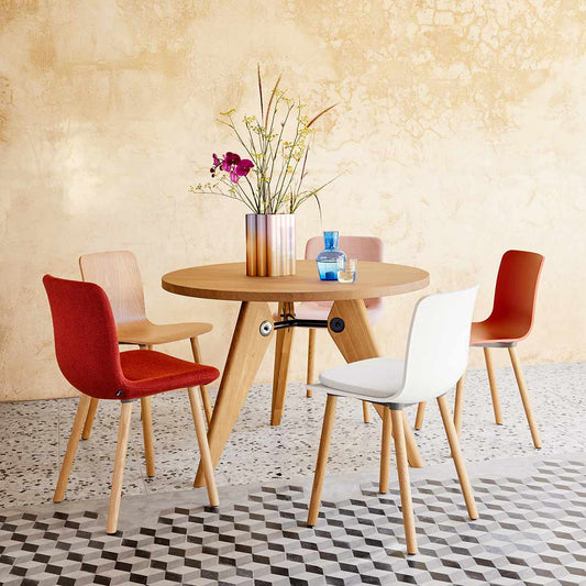 HAL RE Wood Chair | Cotton White RE Plastic Shell