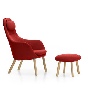 HAL Lounge Chair & Ottoman | Premium Leather Brandy 93