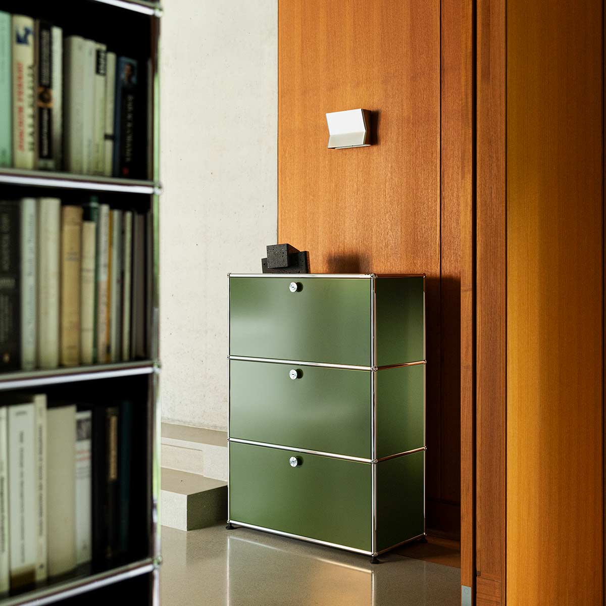USM Dresser | Olive Green Lacquer Panels