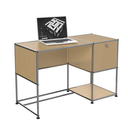 USM Home Office Desk 07 | Beige Lacquer Panels